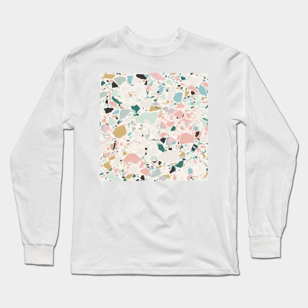 Pastel Terrazzo / Modern Texture Long Sleeve T-Shirt by matise